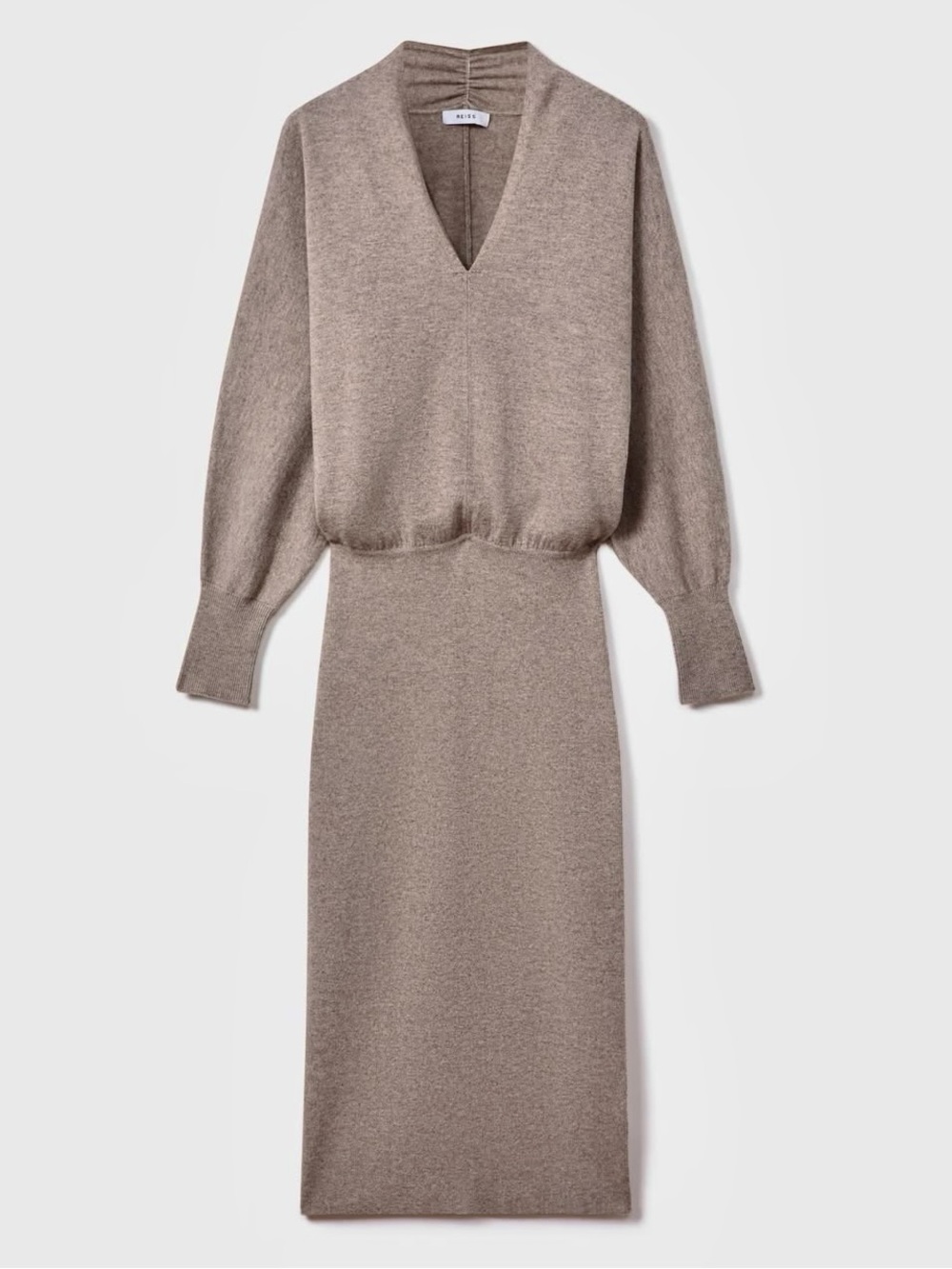 REISS KNIT MIDI DRESS